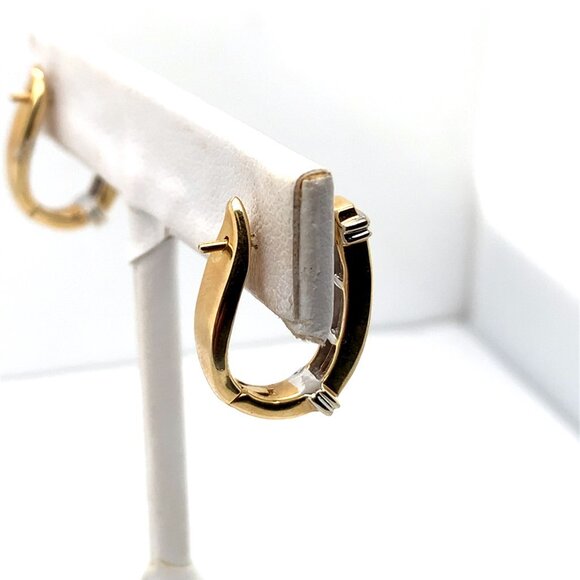 14K Yellow Gold Diamond Earrings (1.58 CTW) - Picture 2 of 3